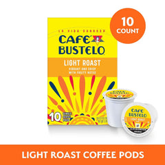 Café Bustelo Light Roast, Single Serve Coffee Pods, 10 Count (Pack of 1)