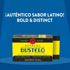Supreme by Bustelo Espresso Style Ground Coffee, Medium Dark Roast, 10-Oz. Brick (Pack of 12)
