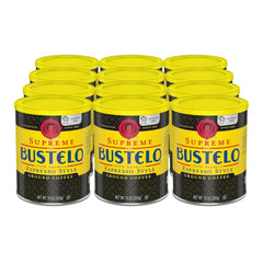 Café Bustelo Supreme by Bustelo Espresso Style Medium-Dark Roast Ground Coffee, 10 Ounce (Pack of 12)