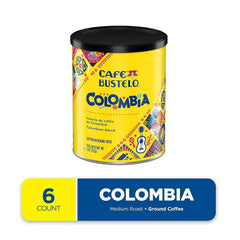 Café Bustelo 100% Colombian Medium Roast Ground Coffee, 9 Ounces (Pack of 6)