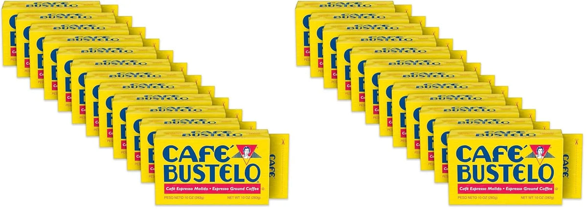 Café Bustelo Espresso Dark Roast Ground Coffee Brick,10 Ounce,(Pack of 24)