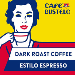Café Bustelo Espresso Ground Coffee, Dark Roast, 22 Ounce Canister, 6 Count Case
