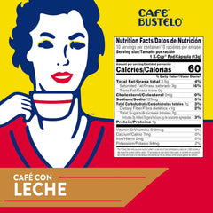 Café Bustelo Sweet & Creamy Café con Leche Coffee, 10 Keurig K-Cup Pods (Pack of 1)