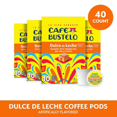 Café Bustelo Dulce de Leche Artificially Flavored, Single Serve Coffee Pods, 10 Count (Pack of 6)