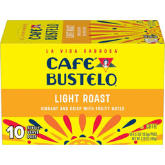 Café Bustelo Light Roast, Single Serve Coffee Pods, 10 Count (Pack of 1)