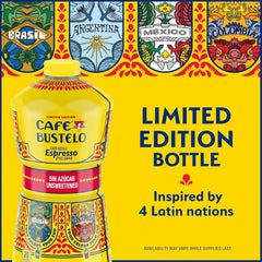 Café Bustelo Unsweetened Espresso Style Iced Coffee, Limited Edition Game Day Design, 40-Oz. Bottle